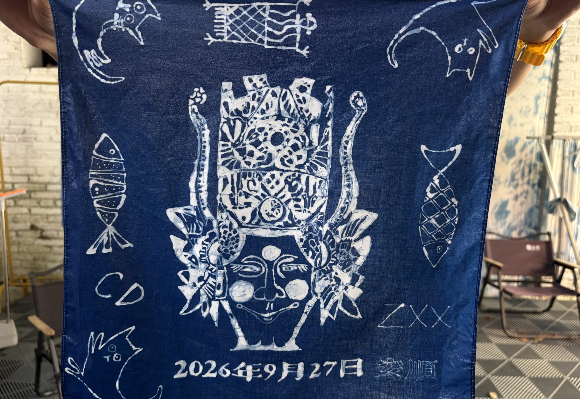蓝白染山河，刀木刻春秋——国庆长假，将军令文创园迎来八方非遗客